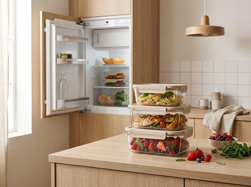 Leak-Proof Glass Food Storage Containers