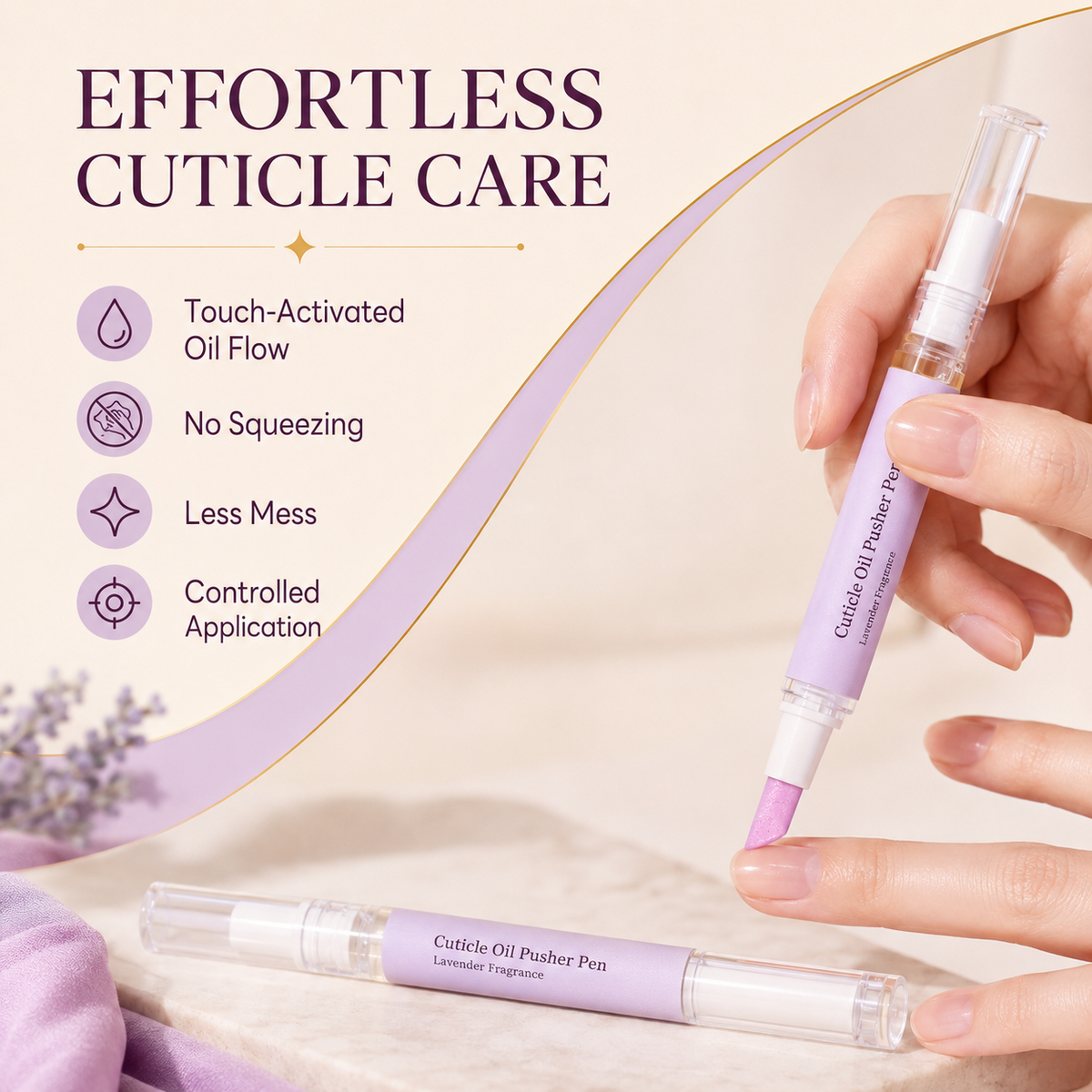 🔥Limited Time 50% OFF |RZXEA™ Cuticle Remover Pen Set with Cuticle Oil, Portable Cuticle Softener for Home DIY & Professional Nail Salon Manicure