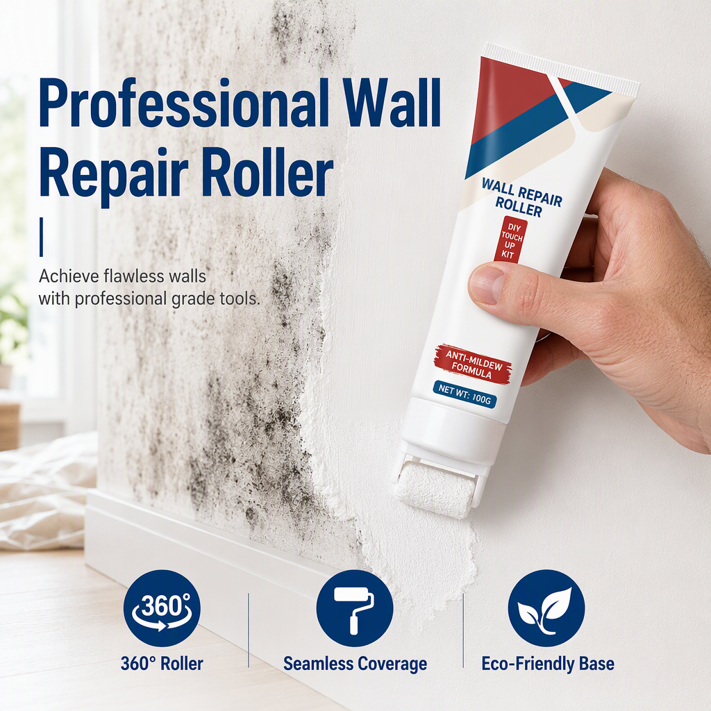 All-in-One Wall Repair Paste with Roller Brush