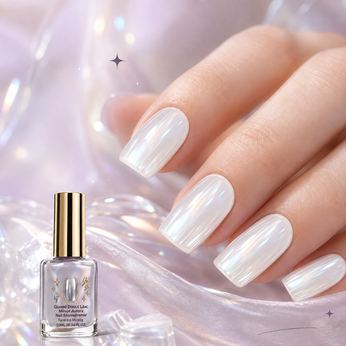 AEXZR® Lilac Glossy Mirror Nail Strengthener