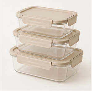 Leak-Proof Glass Food Storage Containers