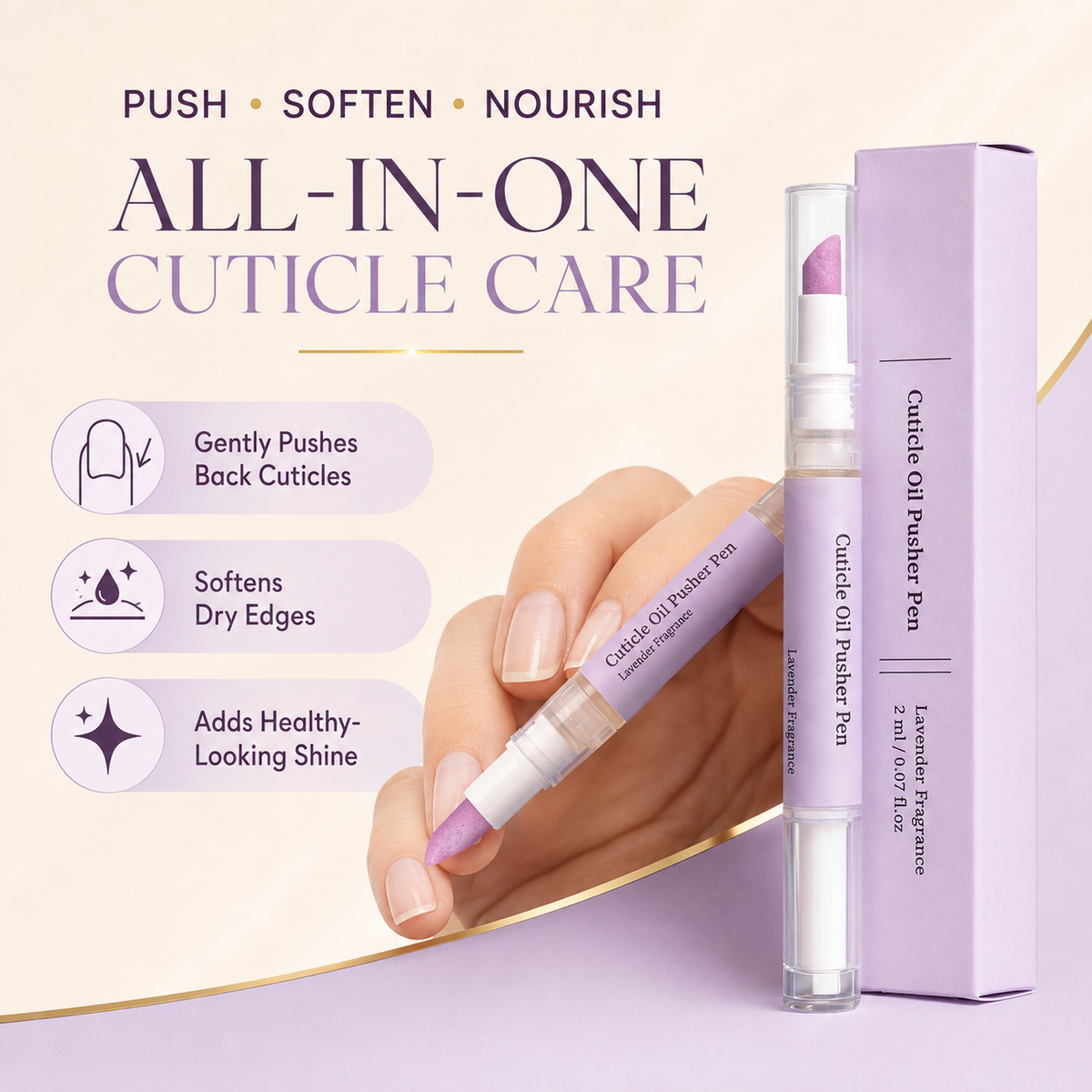 🔥Limited Time 50% OFF |RZXEA™ Cuticle Remover Pen Set with Cuticle Oil, Portable Cuticle Softener for Home DIY & Professional Nail Salon Manicure