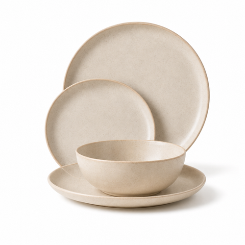 Modern Porcelain Dinner Set with Plates & Bowl