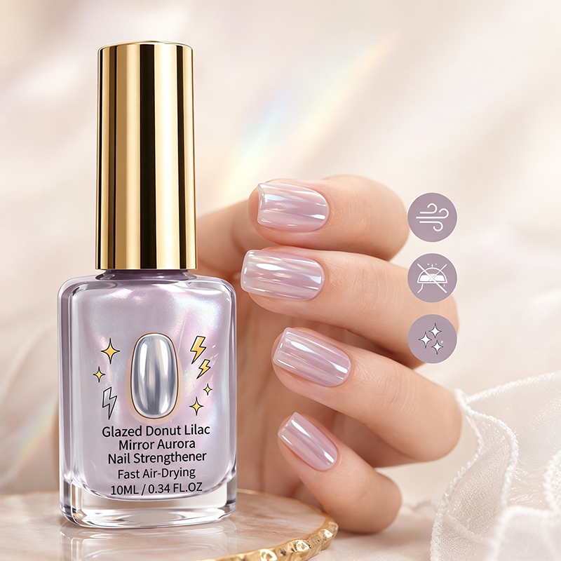 AEXZR® Lilac Glossy Mirror Nail Strengthener