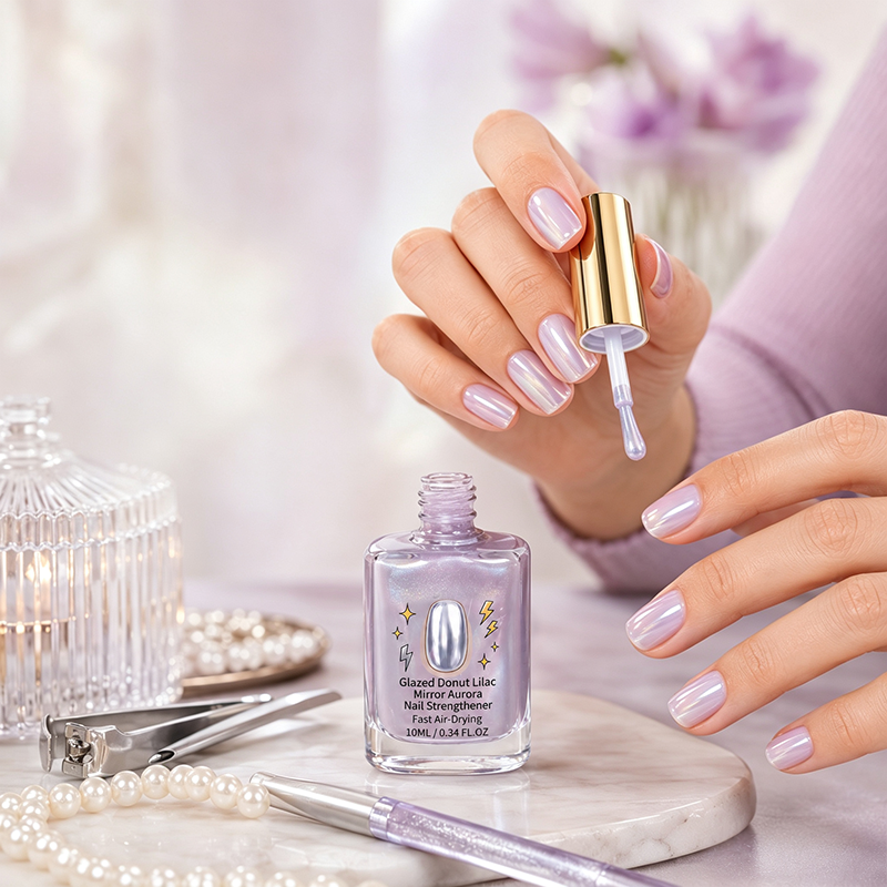 AEXZR® Lilac Glossy Mirror Nail Strengthener