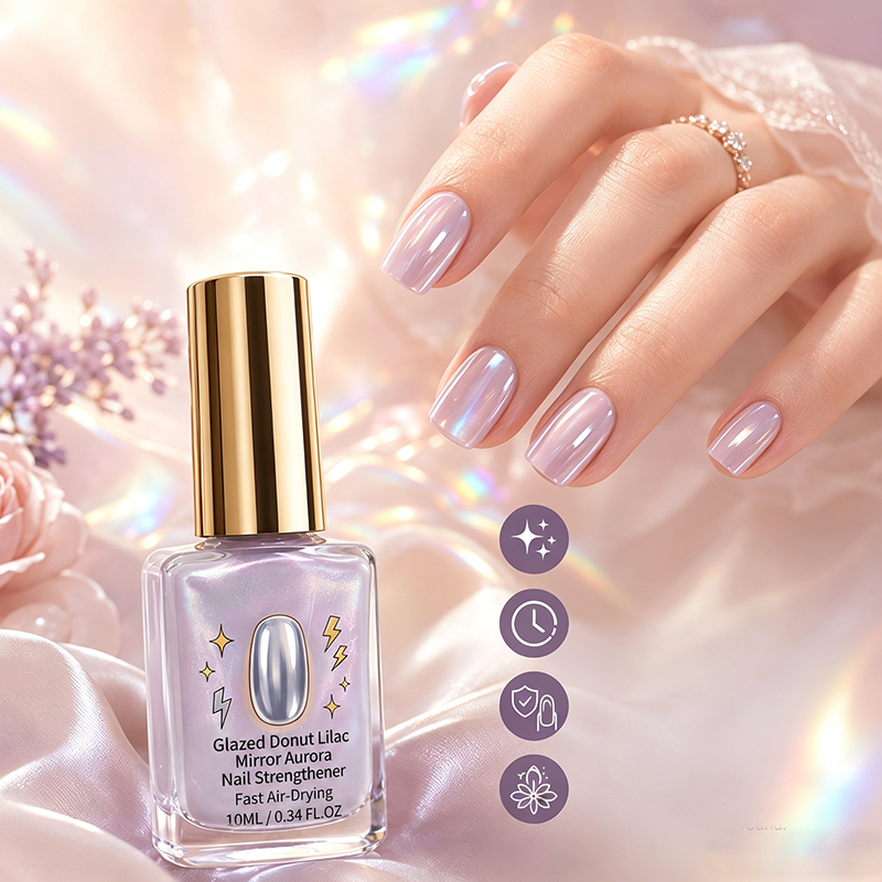 AEXZR® Lilac Glossy Mirror Nail Strengthener