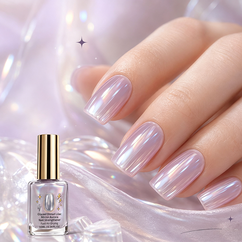 AEXZR® Lilac Glossy Mirror Nail Strengthener